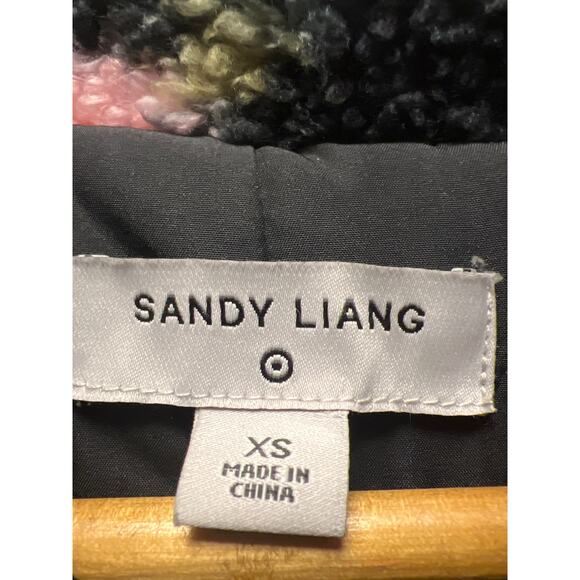 Sandy Liang For Target Floral Women’s‎ 1/4 Zip Fleece Jacket Size XS Black Pink - Picture 2 of 3